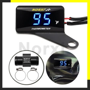 motorcycle thermometer 32~248℉ NORXI Digital Display Blue+Adapter+Holder - Foto 1 di 9
