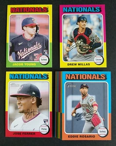 2024 Topps Heritage ~ Washington Nationals ~ 15 Card Team Set 101-700 - Picture 1 of 3