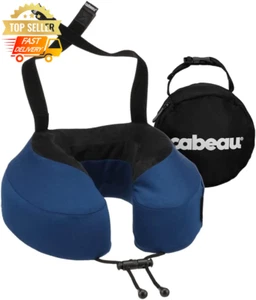 Cabeau Evolution S3 Memory Foam Travel Pillow with Seat Straps – Indigo Blue - Picture 1 of 12