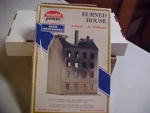 MODEL POWER # 1541 ~ BURNED HOUSE ~ BUILDING KIT ~ N SCALE - Picture 1 of 1