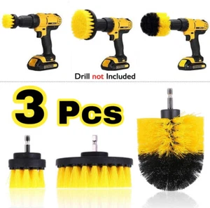3 Pcs Drill Brushes Set Tile Grout Power Scrubber Cleaner Spin Tub Shower Wall - Picture 1 of 12