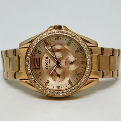 Женские кварцевые часы OSSIL ES-2811 All St. сталь розовое золото размер 6 1/2" - Изображение 1 из 4