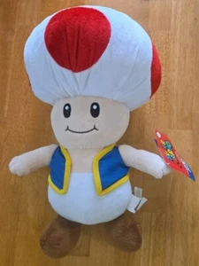 Licensed Super Mario Toad Plush With Tags 36cm - Picture 1 of 3