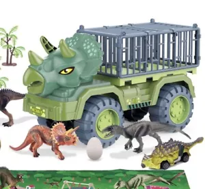 Camión de transporte de juguetes de dinosaurios para niños con Triceratops de tamaño grande ¡NUEVO! - Imagen 1 de 6