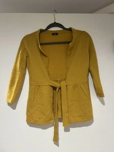 J. Crew Cashmere Cardigan Yellow Women Size XS - Picture 1 of 3