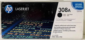Nueva caja de cartuchos de tóner negro HP 308A genuina HP LaserJet 3500 - Imagen 1 de 2