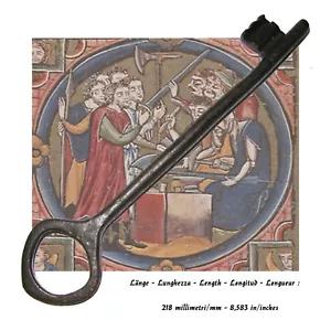 Lunga Chiave Antica XVII S.Francia-Alter Schlüssel-410-Ancienne Clef-Ancient key - Bild 1 von 12