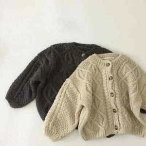 Kids Clothes Single Breast Girls Sweater Brief Style Boys Cardigans Knitted - Picture 1 of 20
