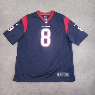 Camiseta de fútbol americano Nike LK9 de los Houston Texans Matt Schaub para hombre talla XL azul rojo #8 Foto 1 de 4