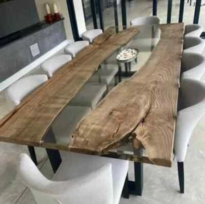 epoxy Resin table , Epoxy Wood Resin table, Home office decoration, living room - Picture 1 of 8