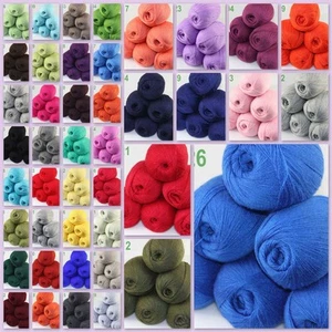 Sale New 6 ballsx50gr LACE Soft Crochet Acrylic Wool Cashmere hand knitting Yarn - Picture 1 of 59