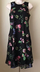 Calvin Klein Floral Embroidered Trapeze Dress CD8H47NJ NWT Size 2, 4, 6, 8 - Picture 1 of 8
