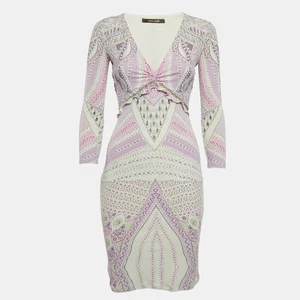 Mini Vestido Roberto Cavalli Jersey Multicolor Detalle Cadena S - Imagen 1 de 5