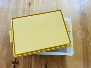 Vintage Tupperware rechteckiger Vorratsbehälter #623-7 transparent mit Deckel #622-5 - Bild 1 von 14