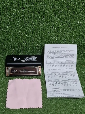 Silver Swan Harmonica 10 Hole Key C Blues Rock Folk Jazz Harmonica Instructions - Image 1 of 4