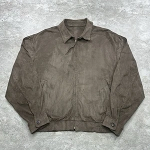 Vintage Lakeland Facile Suede Bomber Jacket Men’s 42 Brown Made in USA Zip Up - Picture 1 of 8