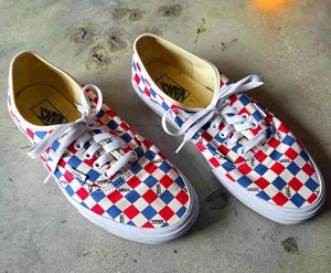 VANS Authentic 42 DX Rojo Azul Checkerboard - Hombre talla 9 / Mujer 10.5 - Imagen 1 de 5