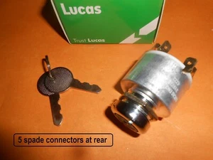 CLASSIC CAR 3 position LUCAS IGNITION SWITCH + LOCK BARREL & KEYS - Picture 1 of 4