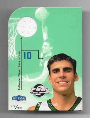 77/99 wally szczerbiak 2004-05 skybox premium buybacks true rc year ftg jersey - Image 1 of 2