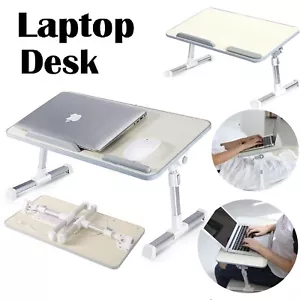 Laptop Stand Table Foldable Computer Standing Desk Adjustable Bed Study Lap Tray - Picture 1 of 6