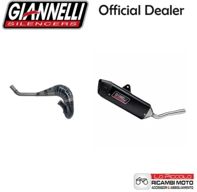 MARMITTA+SILENZIATORE GIANNELLI IN nero DARK PER FANTIC XE 50 Enduro 2023 2024 - Immagine 1 di 3