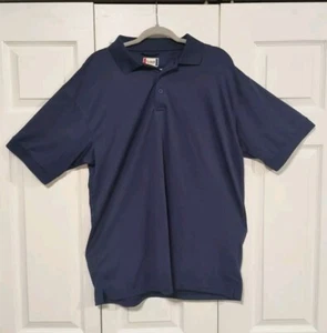 Clique Men's Size XL/TG Blue Polyester CoolDry Short Sleeve Polo Shirt NWT - Picture 1 of 7