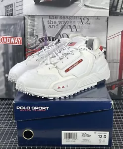 Polo Ralph Lauren PS200 USA White Navy Red 809841218-001 SNKR Men's Sz 12 NEW - Picture 1 of 13