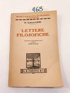 LETTERE FILOSOFICHE passi scelti - Galluppi Pasquale - Torino / Paravia 1939 - Imagen 1 de 9