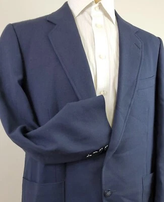 Blazer Samuelsohn Harry Rosen Para Hombres Azul Marino Oscuro Botón Metálico Talla 42 S Foto 1 de 4