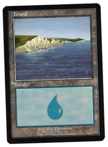 ►Magic-Style◄ MTG - Island (V.3) - Euro Lands - White Cliff of Dover U.K - NM - Picture 1 of 2