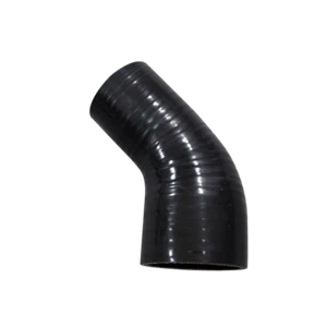 Reductor de manguera de silicio negro CXRacing de 2,5" a 1,75 pulgadas acoplador de codo 45 grados - Imagen 1 de 1