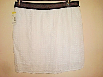 Falda de mujer blanca talla grande ojales metáfora nueva con etiquetas Foto 1 de 2