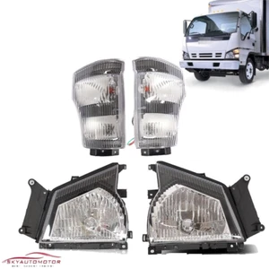 For 2004-2007 Isuzu NPR NQR 05-07 GMC W-4500 Headlights+Corner Lights Set 4PCS - Foto 1 di 8