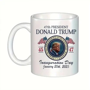 Taza de café de cerámica Donald Trump 45 y 47 días de inauguración presidencial - Insu - Imagen 1 de 2