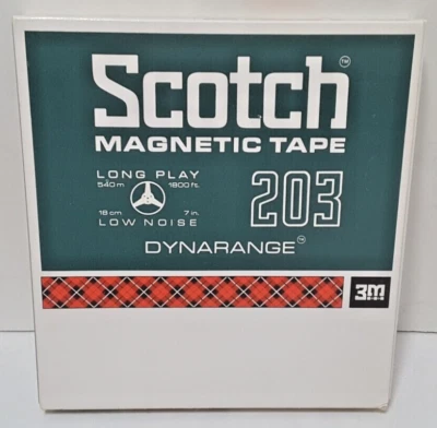 Cinta magnética Scotch Dynarange carrete a carrete, 203-18W2, 7 pulgadas, envío gratuito Foto 1 de 3