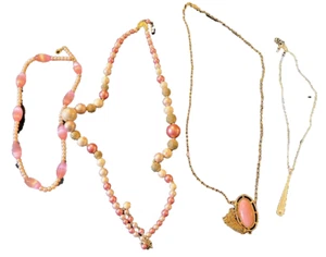 “Pretty In Pink” Pink Necklace- Beaded Chocker- Pink Beads-Silver Necklace - Picture 1 of 5