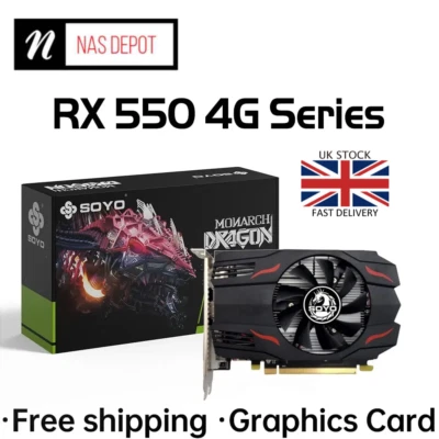 Radeon RX550 4G GDDR5 PCI-E 3.0 GPU Gaming Graphics Card PC Desktop NEW UK Stock