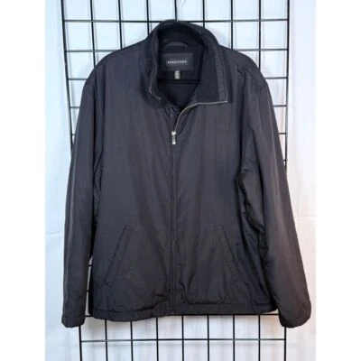 Chaqueta de bombardero vintage Structure para hombre XL negra Y2K cremallera completa abrigo informal universitario Foto 1 de 4