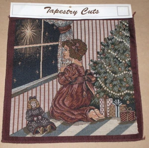 Estrella de Navidad - Niña con Muñeca Tela de Oración / Panel de Tapiz 13 3/4" - Imagen 1 de 2