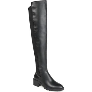 Journee Collection Aryia Over-the-Knee Boots in Black Size 6 - Picture 1 of 12