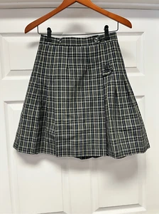 Flynn O’Hara Gray & Yellow Plaid Drop Pleat School Girl Skirt Uniform sz 14 - Picture 1 of 6