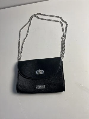 Сумка через плечо CARLOS BY CARLOS SANTANA регулируемый ремень черная серебристая - Изображение 1 из 4