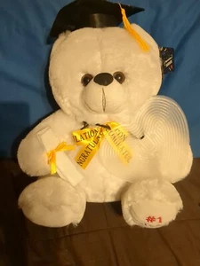 Graduation Teddy Bear White Large - Picture 1 of 3