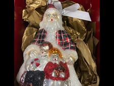 Waterford Holiday Heirlooms Large 7" SANTA PLAID Ornament 2006 Czech Republic