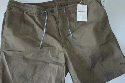 Shorts Tommy Bahama Oceanside Hideaway Floral Folha de Chá Marrom Novo XX-Grande XXL - Imagem 1 de 4
