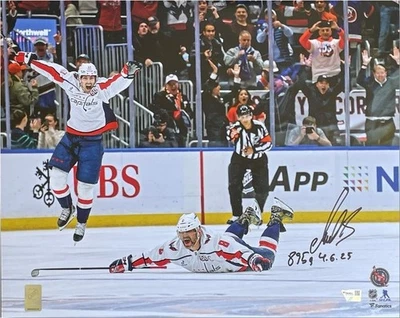 Foto autografiada de Alexander Ovechkin 16x20 "895 g 4,6,25" fanáticos de capitales Foto 1 de 3