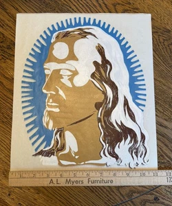 VINTAGE Jesus 70er Jahre Bügeltransfer - schön - Bild 1 von 2