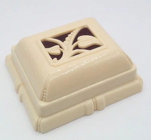 Vintage Bakelite? Hinged Art Nouveau Watch Presentation Box 4.5" x 4" x 2" Tall - Picture 1 of 9