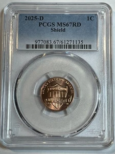 2025 D  Lincoln Cent PCGS MS67RD Penny - Picture 1 of 2