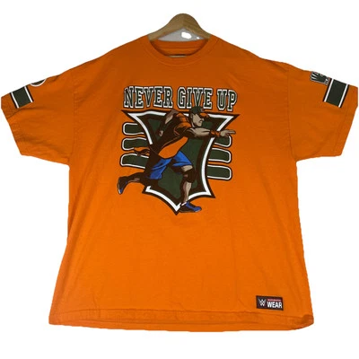 Camisa De Colección John Cena Never Give Up Cenation Para Hombres 2XL Camisa Naranja Y2K Foto 1 de 4